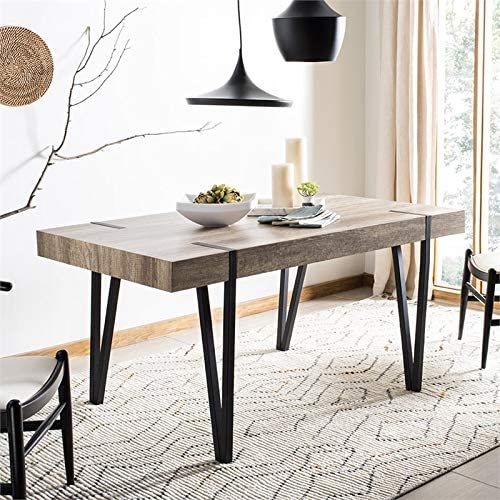 Rustic Industrial Brown and Black Dining Table