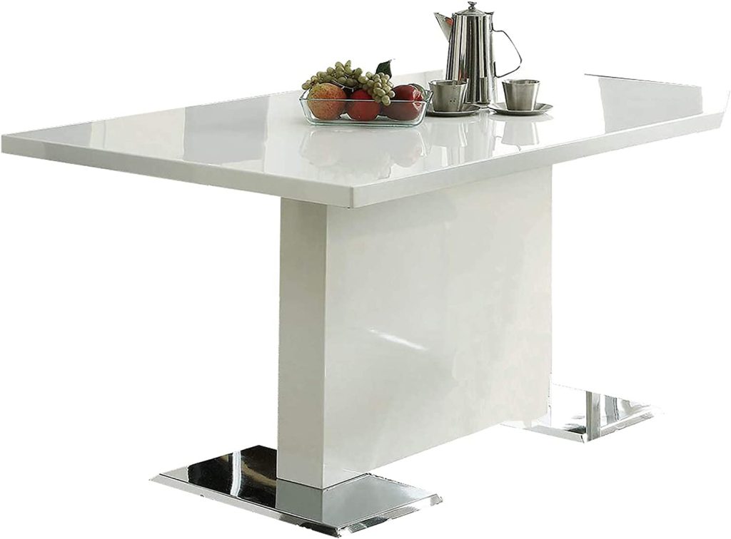 Modern Style T Shaped Metal Dining Table