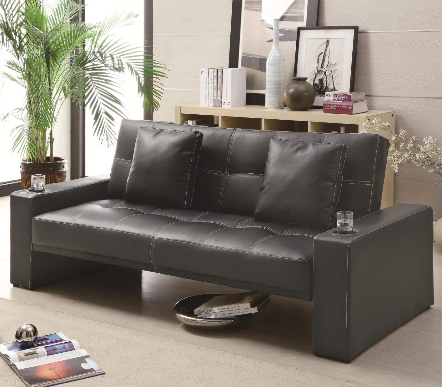 Black Leather Furniture for California Casual