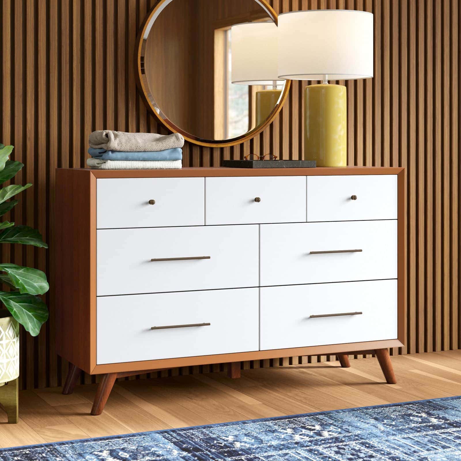 Williams Two-Tone 7 Drawer Double Dresser