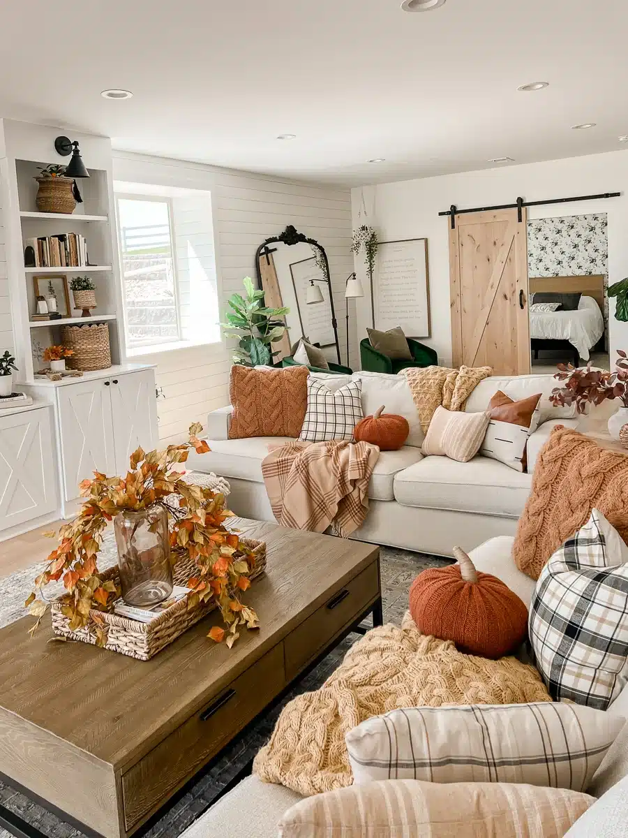 Living Room Pumpkin pillows