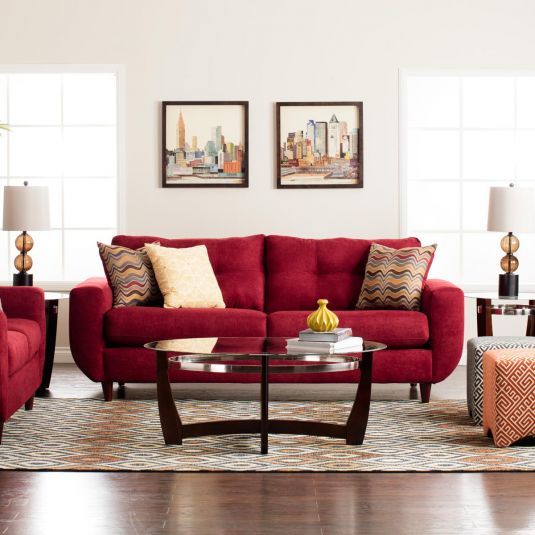 Stunning Red Sofas Ideas for Your Living Room