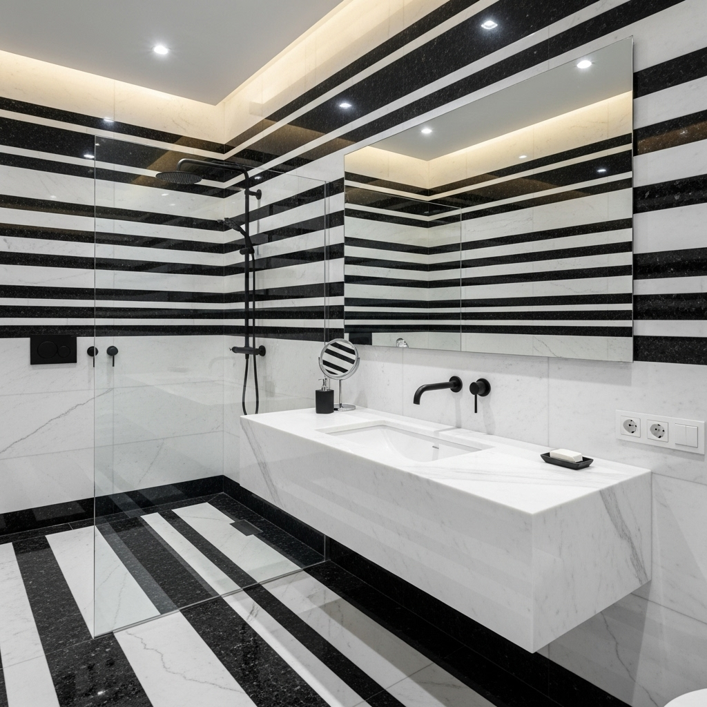 Stripes of Dark and White