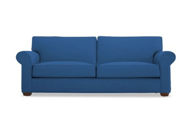 Blue Leo Leather Sofa