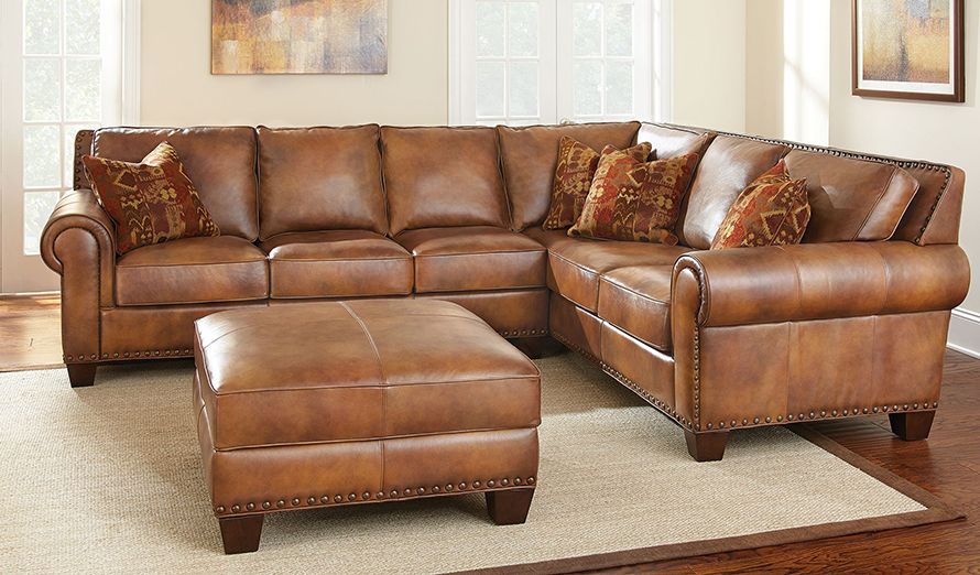 rustic leather sofa
