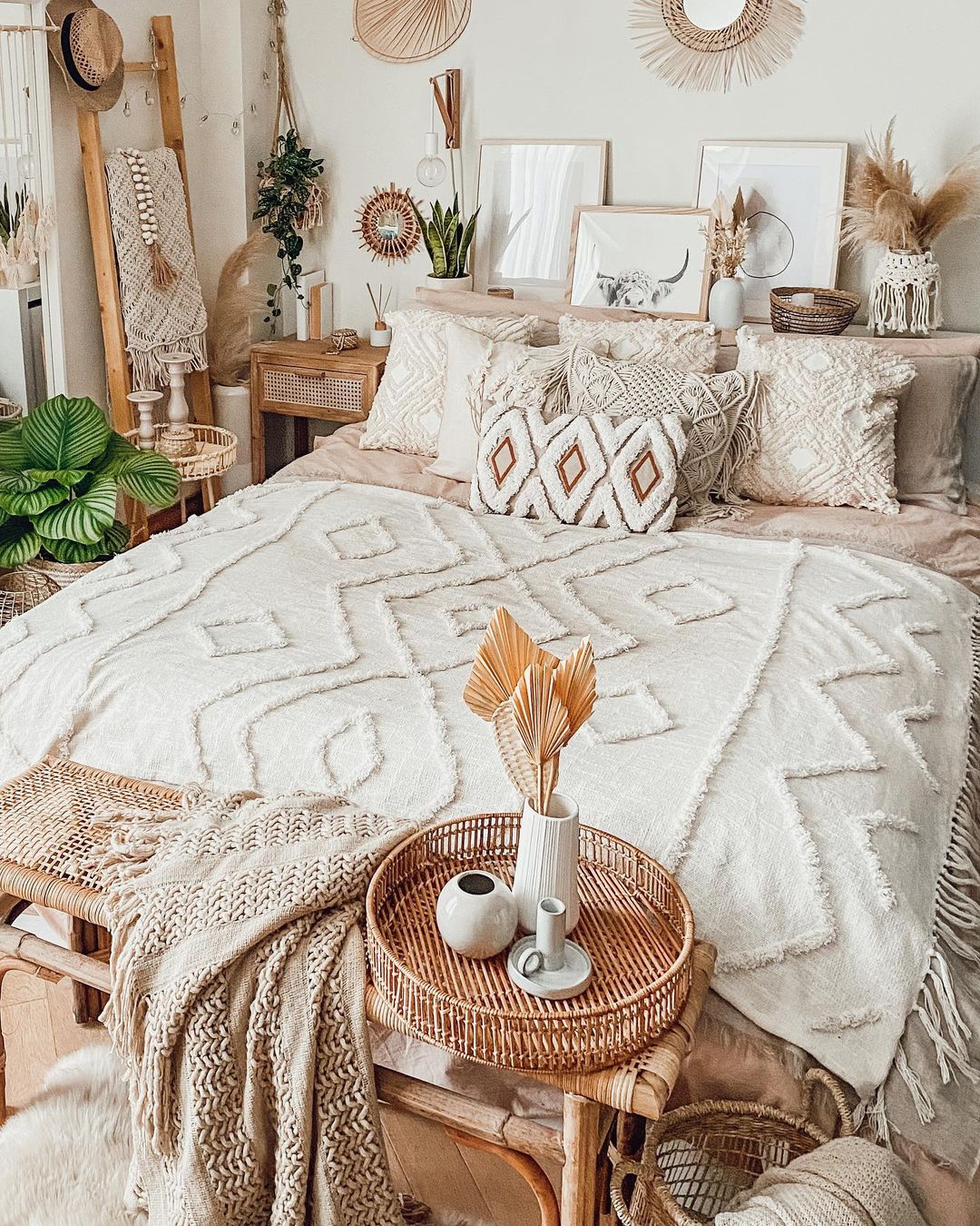 simple boho bedroom