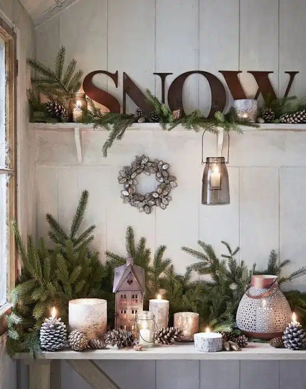 hanging votive candles up on the walls to creating a cozy ambiance