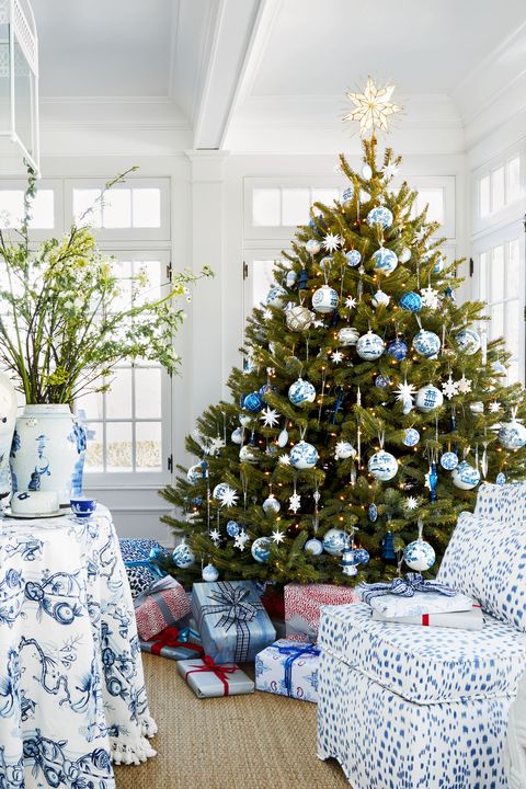 Blue And White Color Palette For Christmas Décor