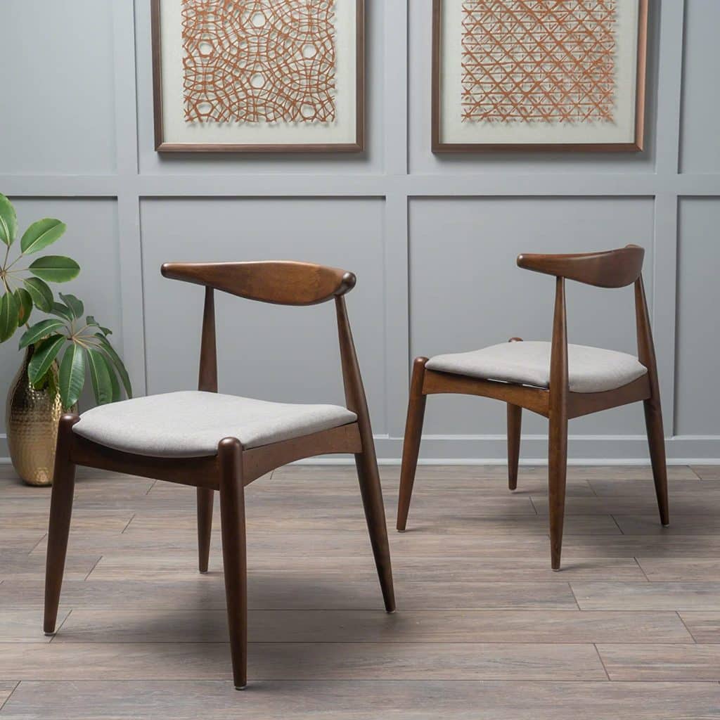 Francie Fabric with Walnut Finish Dining Chair