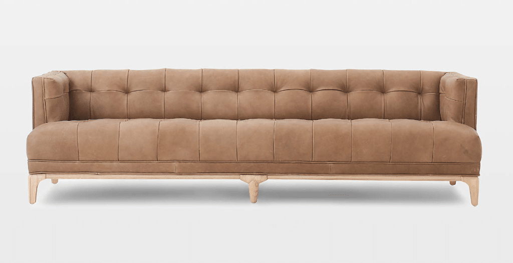 Byrdie Tufted Sofa with Wooden Legs