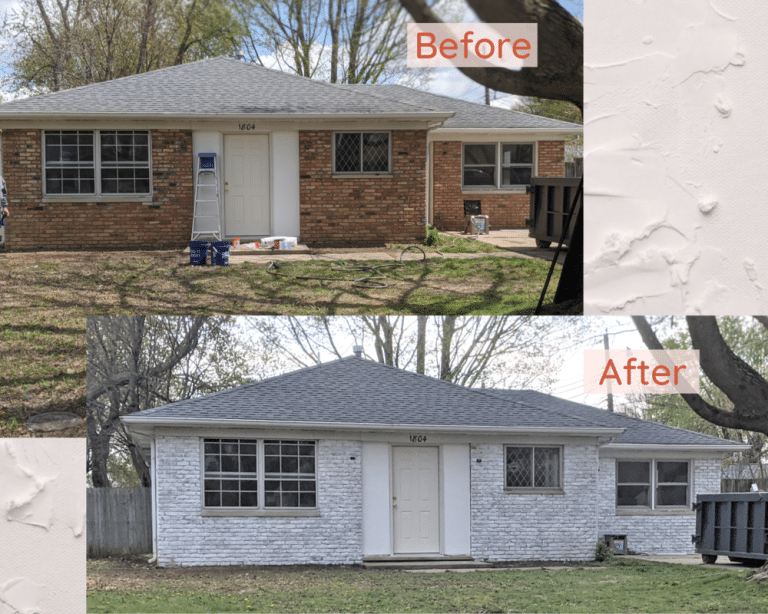 Limewash Brick House Before And After With Photos 768x614 