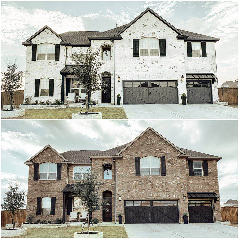 20 Limewash Brick House With Before And After Photos A House In The   Refresh Your Exterior 