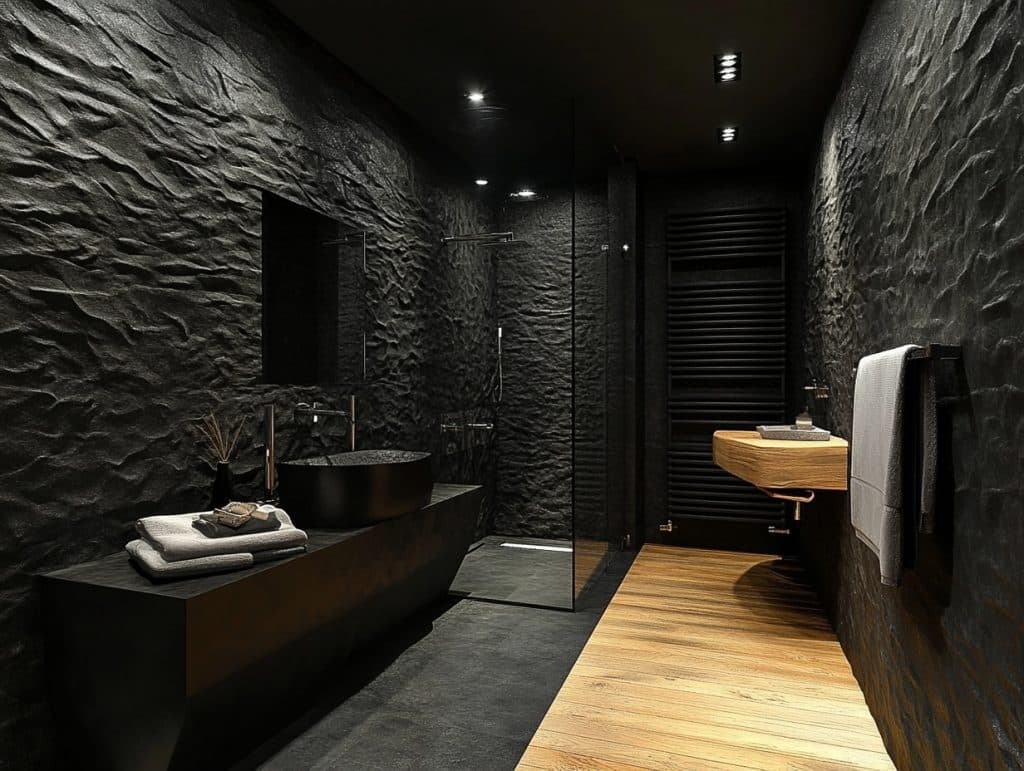Black Textured Wall Panels for a Modern Touch
