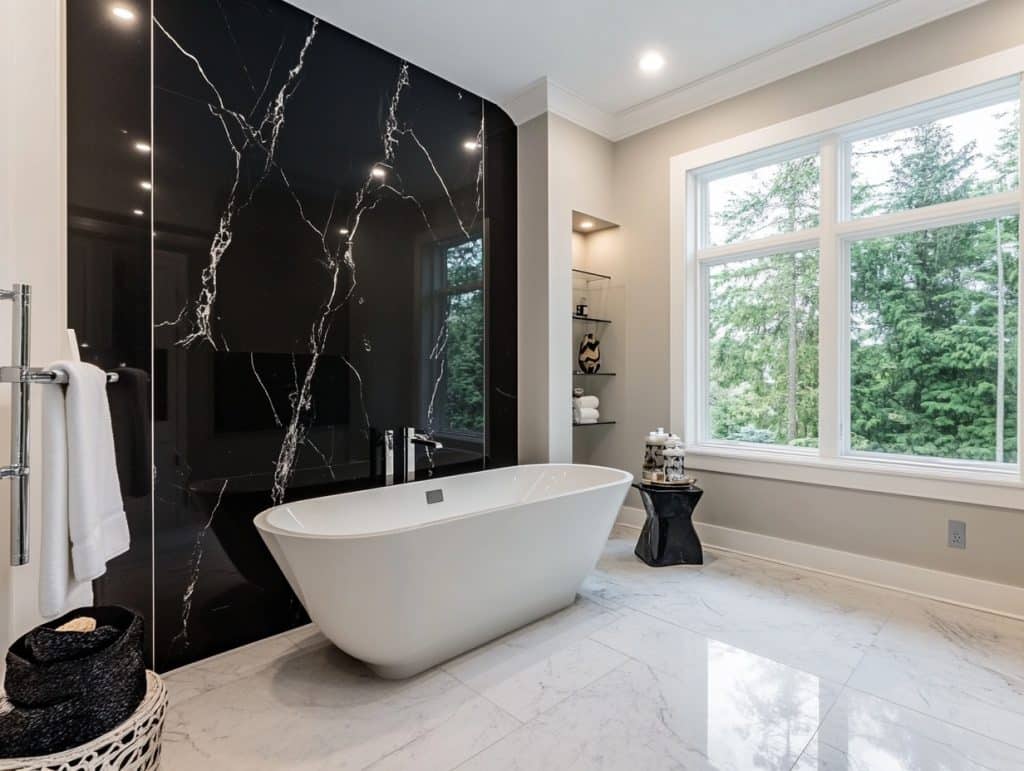 Black and White Marble Wall for a Luxurious Feel
