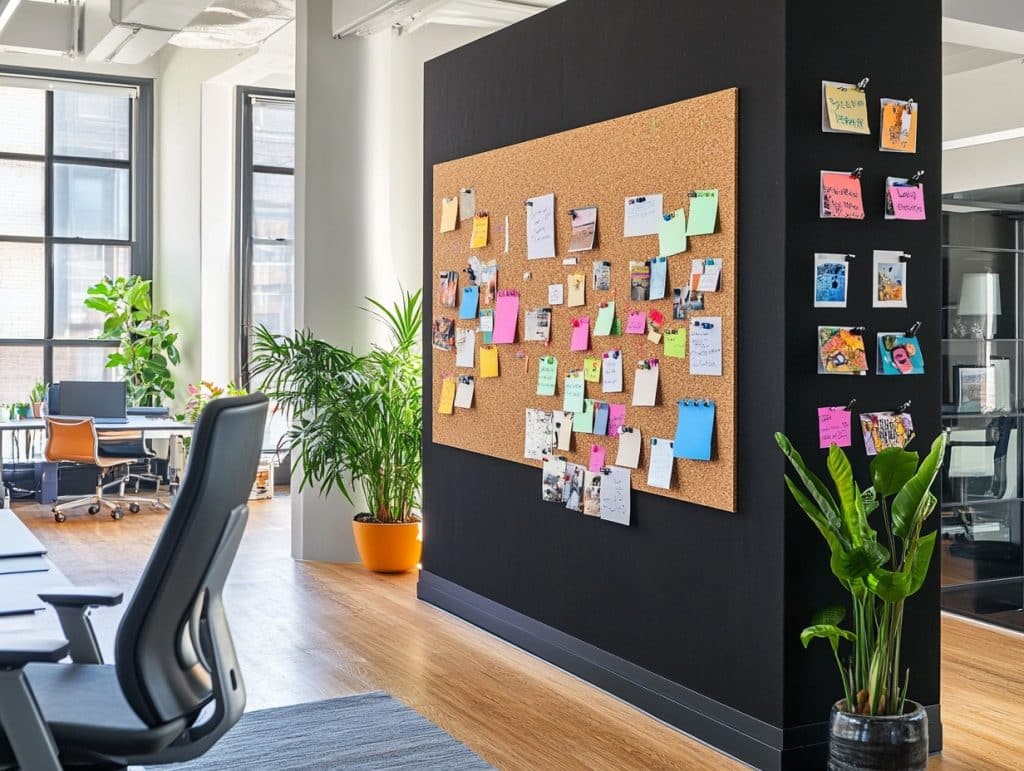 Black with a Pinboard or Corkboard Feature