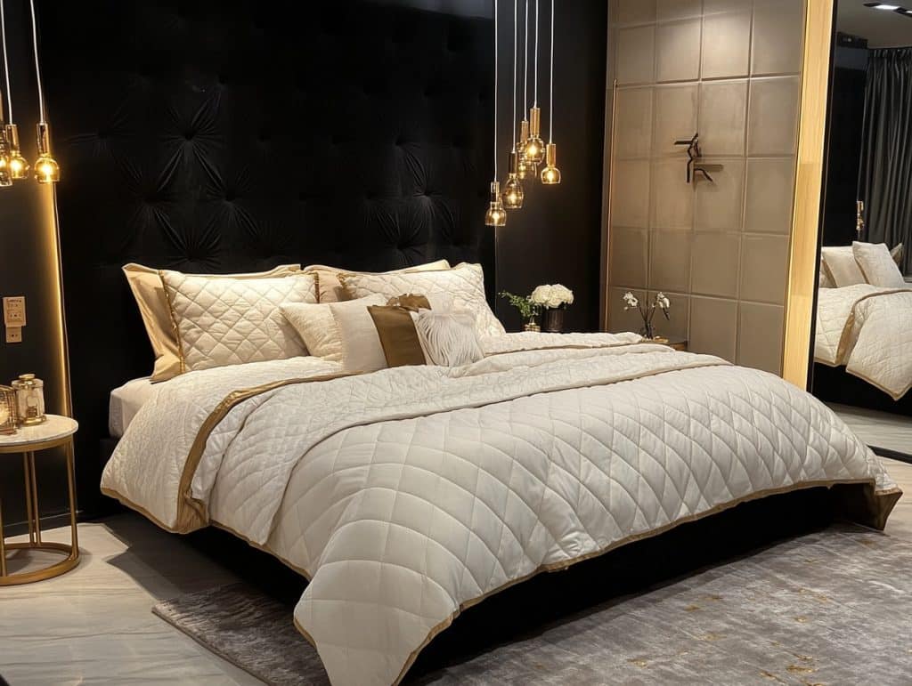 Velvet Black Fabric Panels for a Soft, Luxurious Look