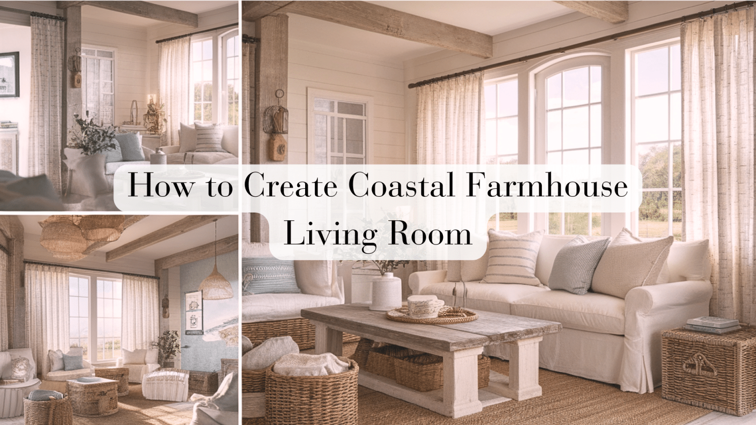 How to Create an Inviting Coastal Farmhouse Living Room - A House in ...