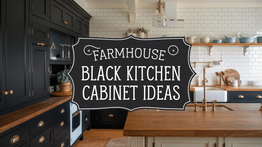 31 Stunning Farmhouse Black Kitchen Cabinet Ideas - A House in the Hills