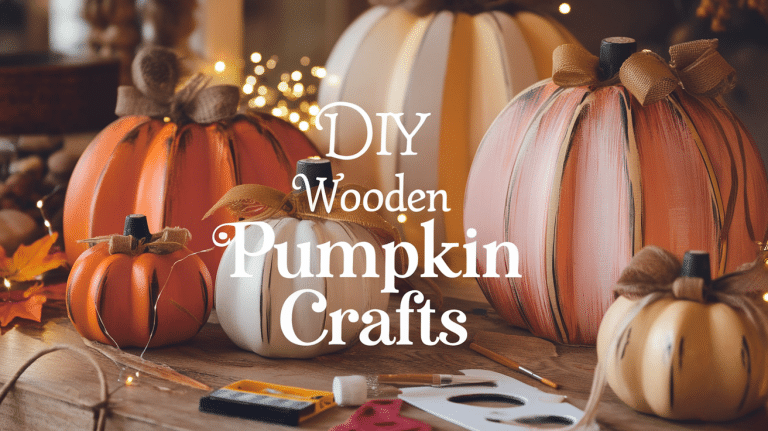 12 DIY Wooden Pumpkin Crafts for Fall Decorating - A House in the Hills