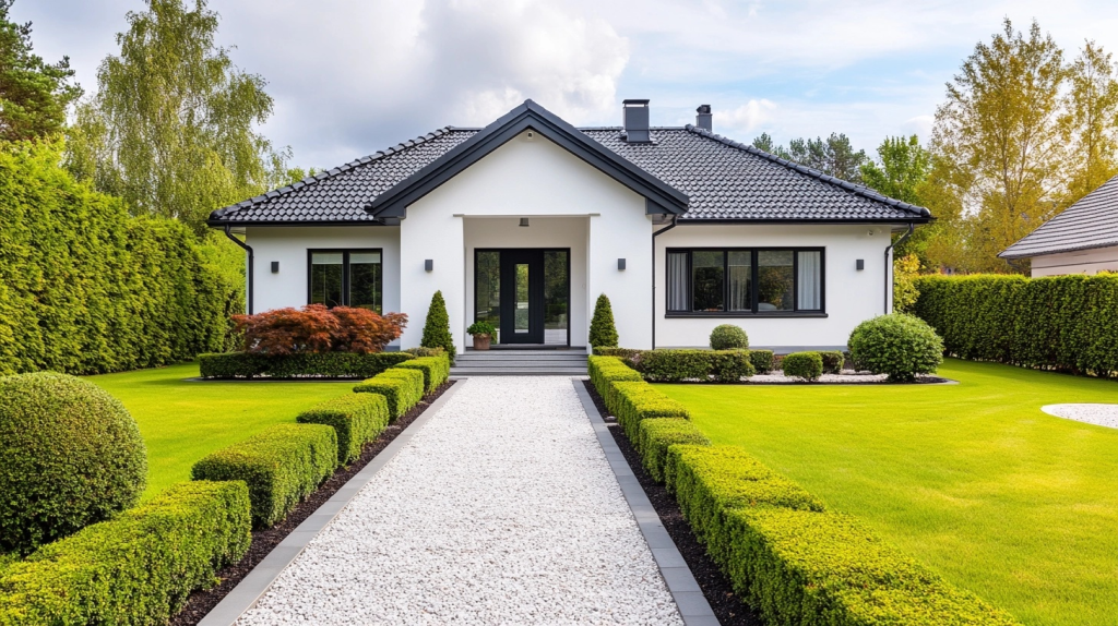 25 Black Trim Ideas for White Single-Story Homes - A House in the Hills