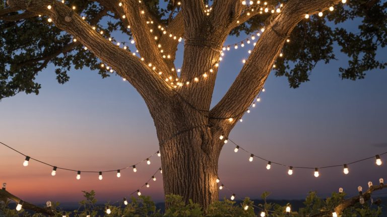 How to Put String Lights in Trees for a Cozy Yard - A House in the Hills