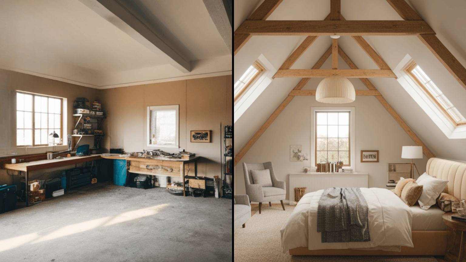 Garage Into Bedroom Before-and-After: Makeovers and Guide - A House in ...