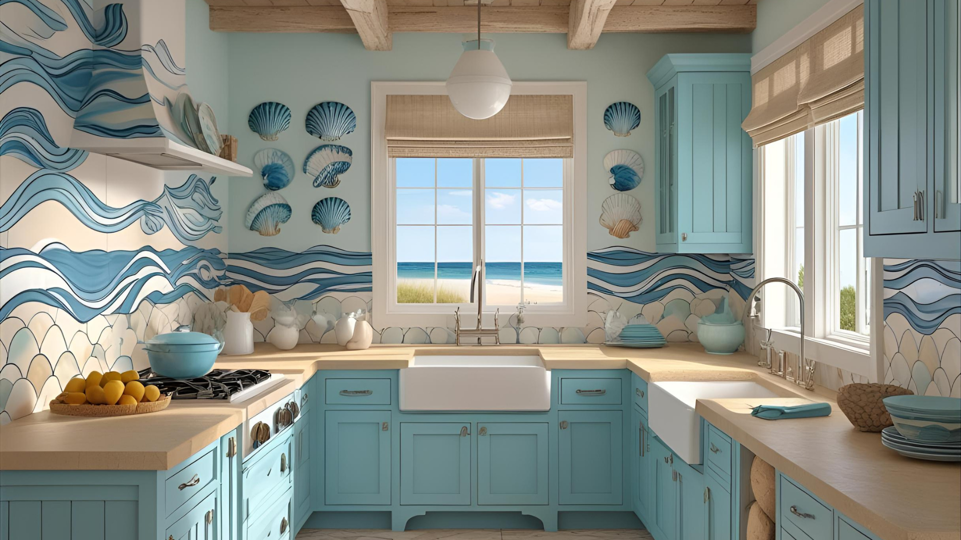 29 Coastal Kitchen Design Ideas for a Relaxing Space - A House in the Hills