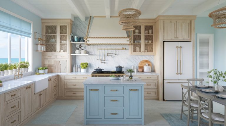 29 Coastal Kitchen Design Ideas for a Relaxing Space - A House in the Hills