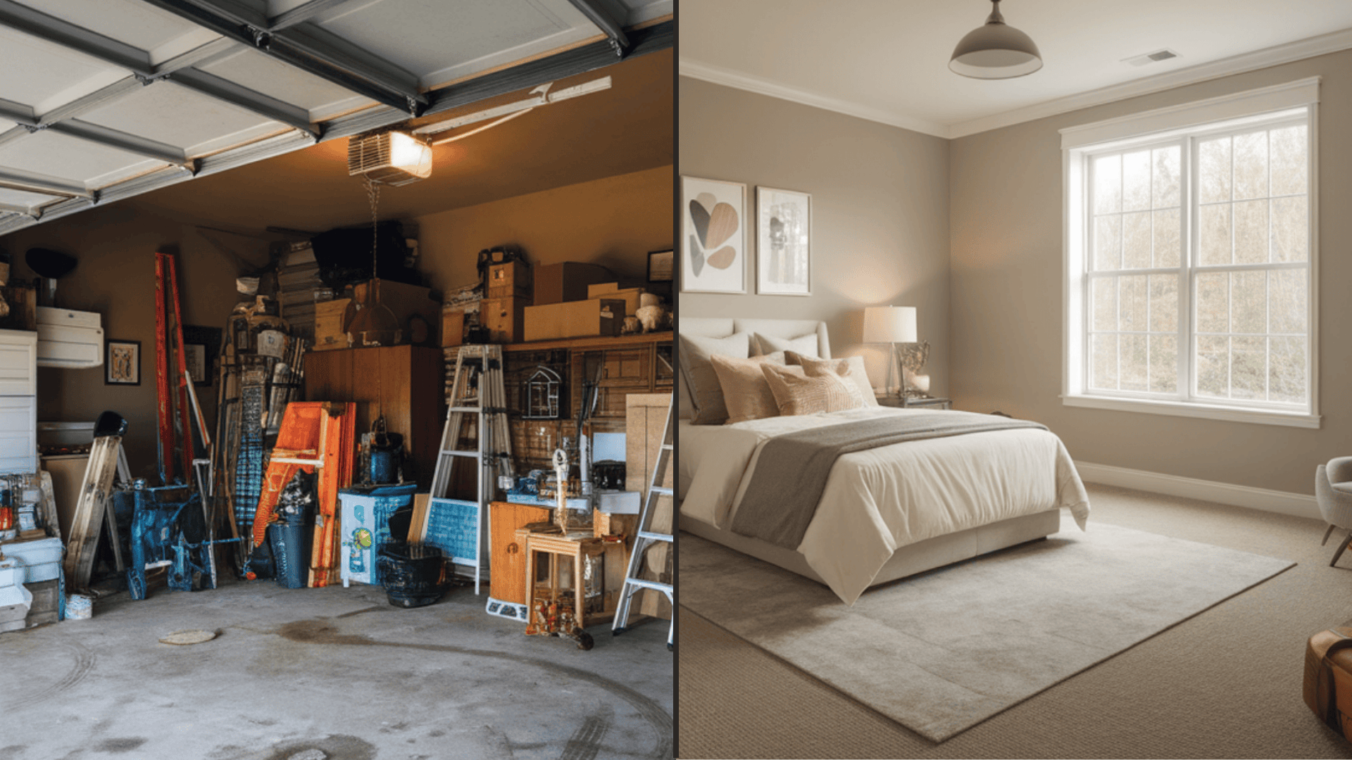 Garage Into Bedroom Before-and-After: Makeovers and Guide - A House in ...