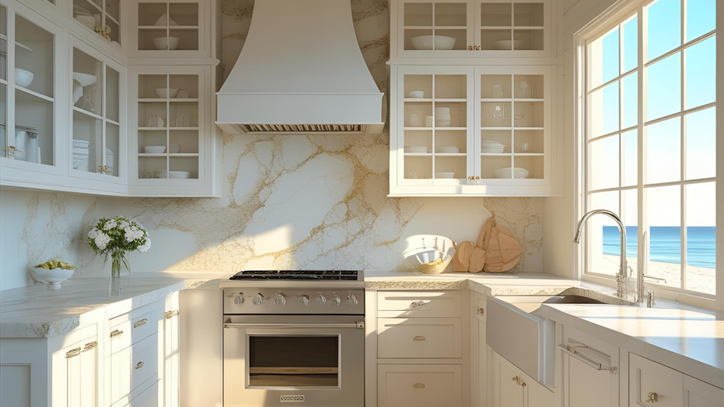Marble or Stone Backsplashes for Beach Textures
