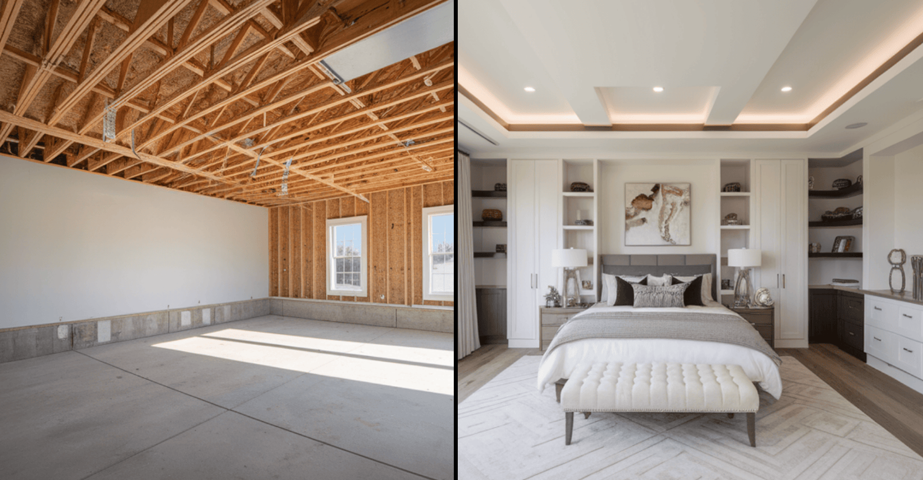 Garage Into Bedroom Before-and-After: Makeovers and Guide - A House in ...