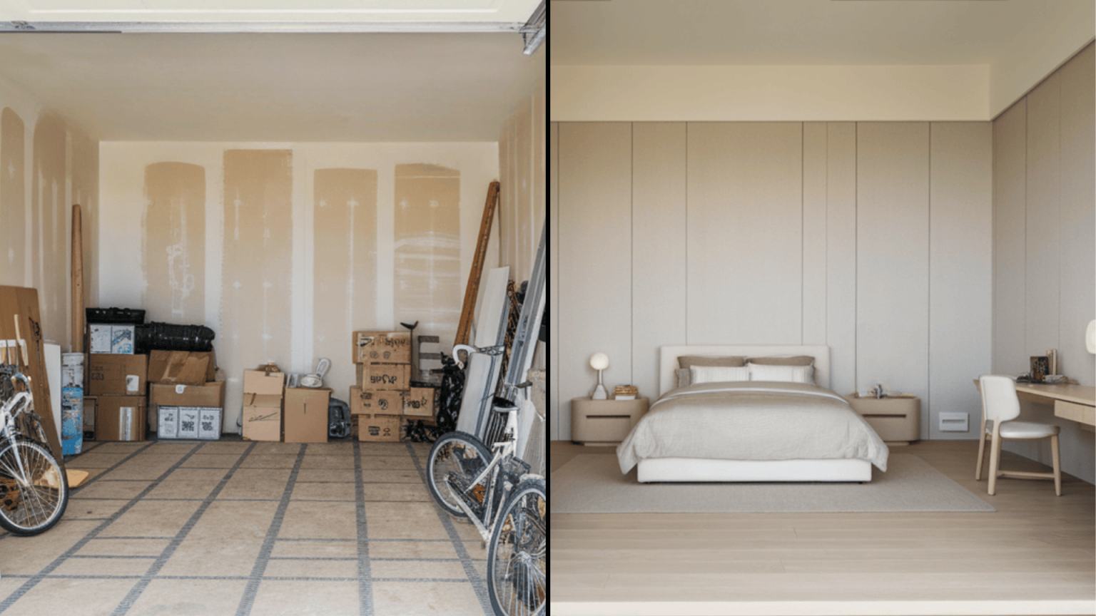 Garage Into Bedroom Before-and-After: Makeovers and Guide - A House in ...