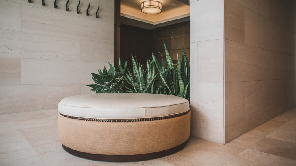 Ottomans in Entryways