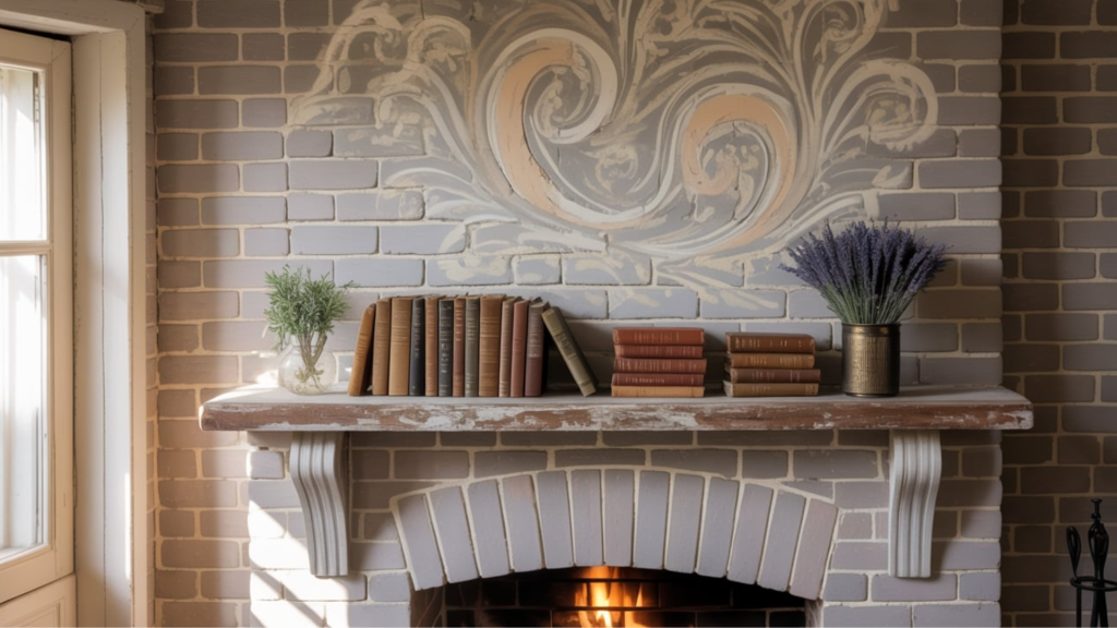 Painted Fireplace Accent