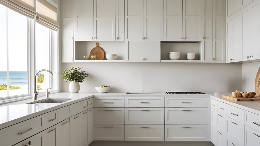 Sleek, Minimalistic Light Cabinetry