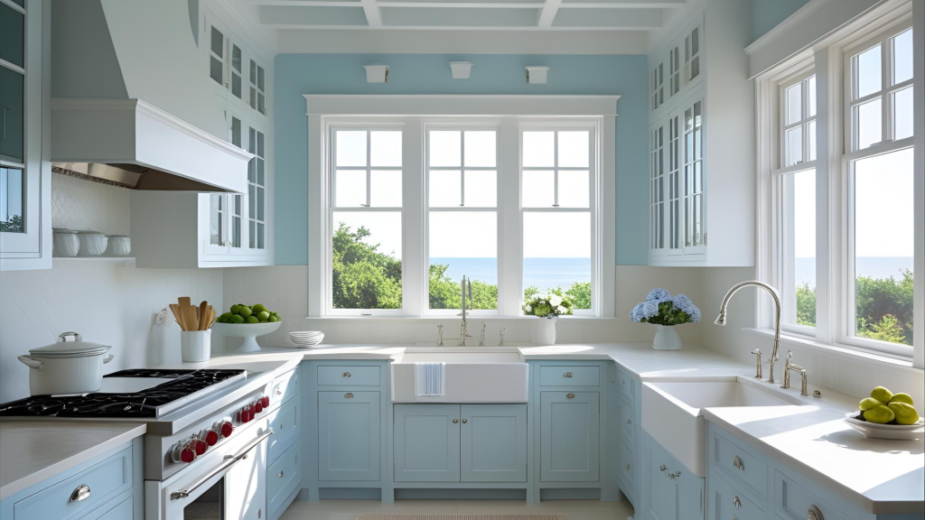 Use Shades of Soft Blues and Whites