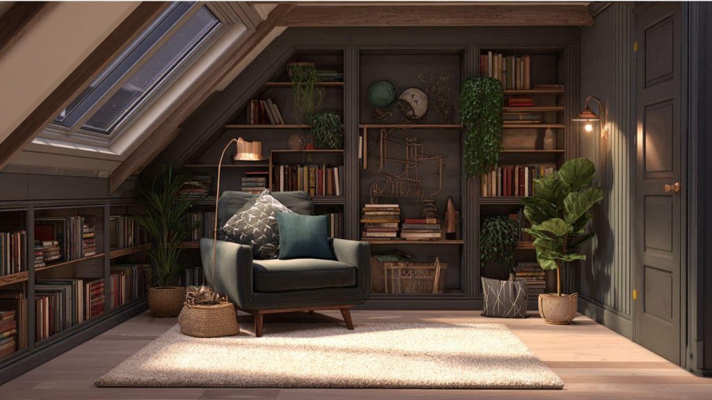Cozy Attic-Style Reading Nook