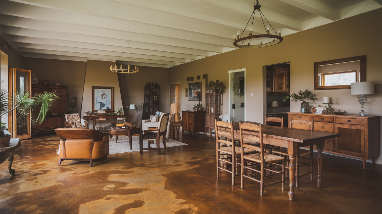 Farmhouse Stained Concrete Floors: DIY Guide & Tips