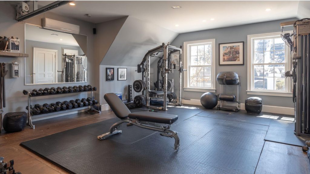 Fitness Studio With Rubber Flooring