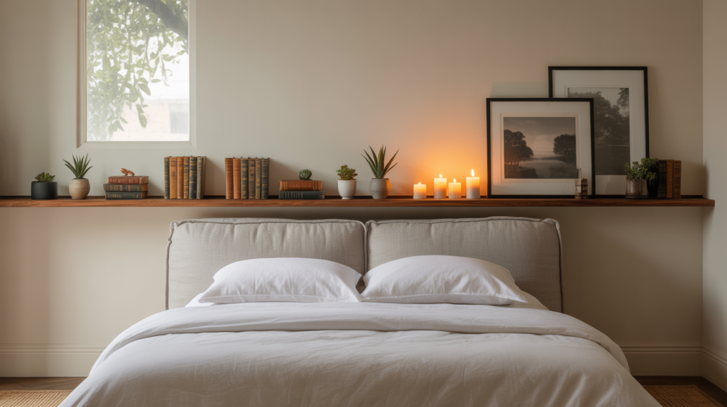 Floating Shelf With Decor