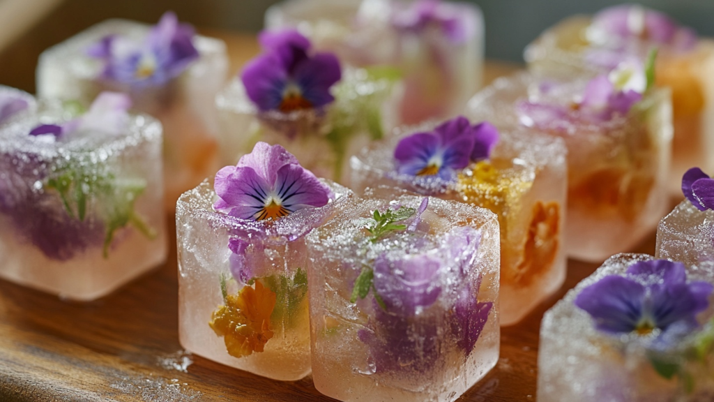 Floral Ice Cubes