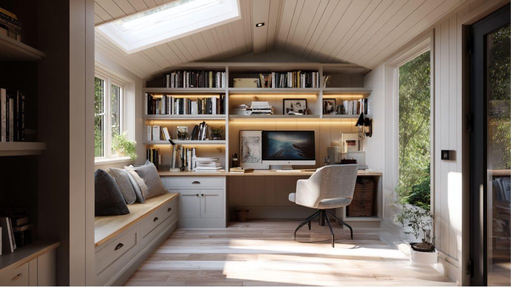 Home Office With Built-In Storage