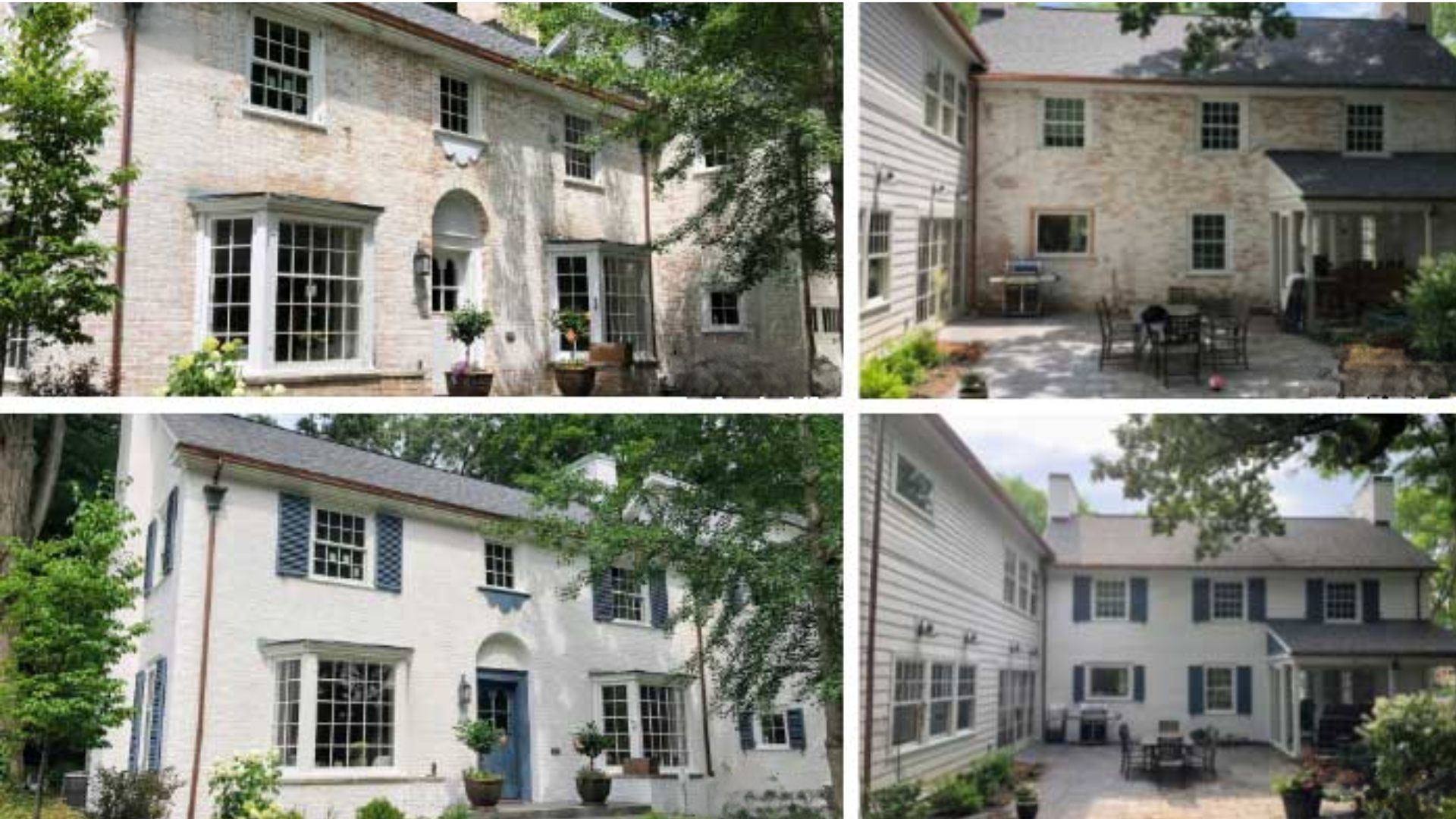 Painted Brick Houses Before-and-After