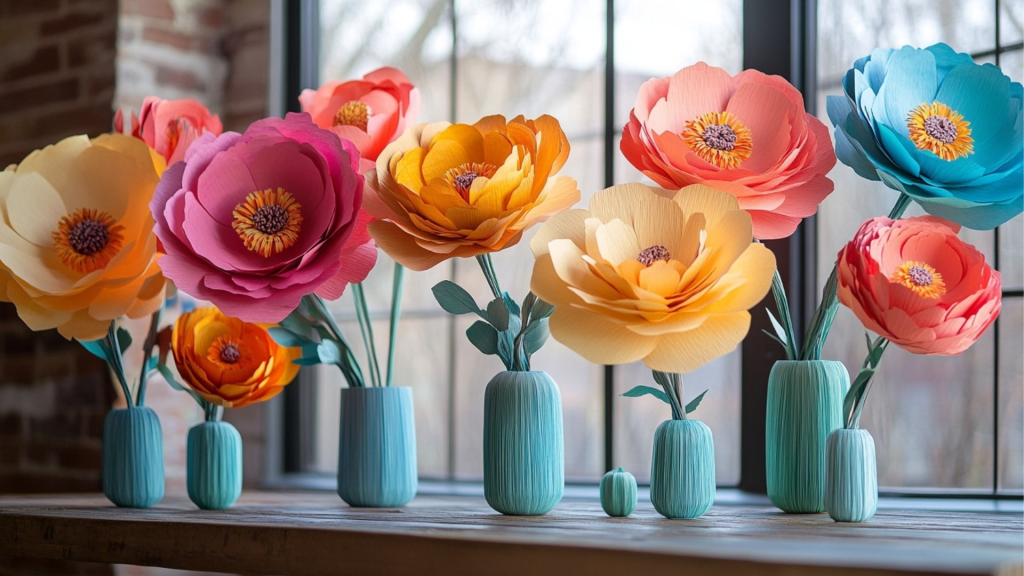 Paper Flower Centerpieces