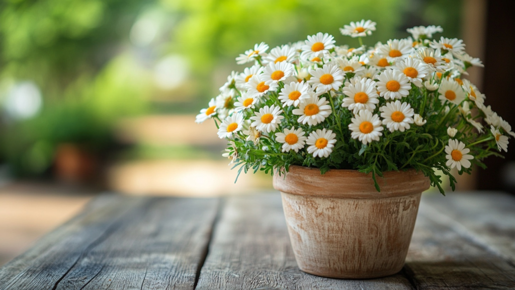 Potted Daisy Centerpiece