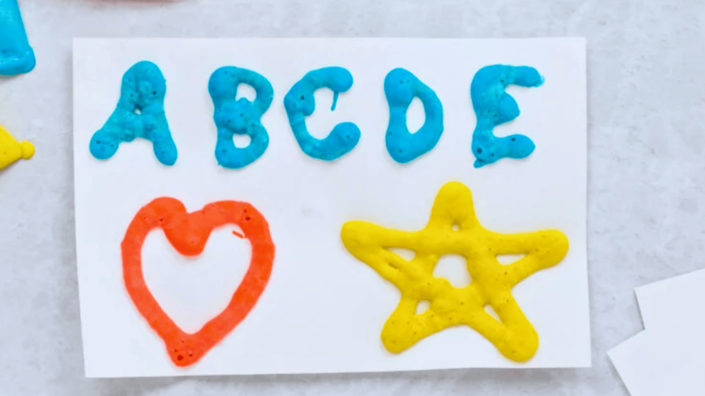 Practice Letters with Puffy Paint