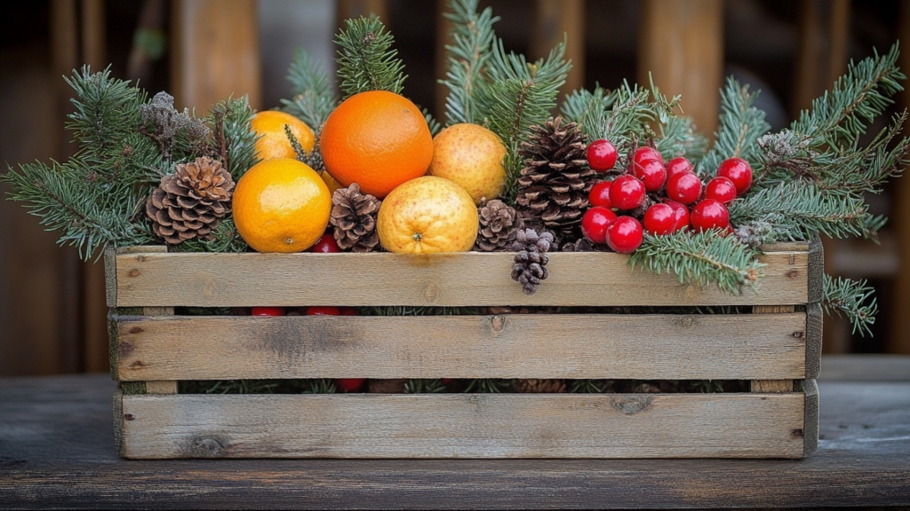 Rustic Wooden Crate Centerpiece