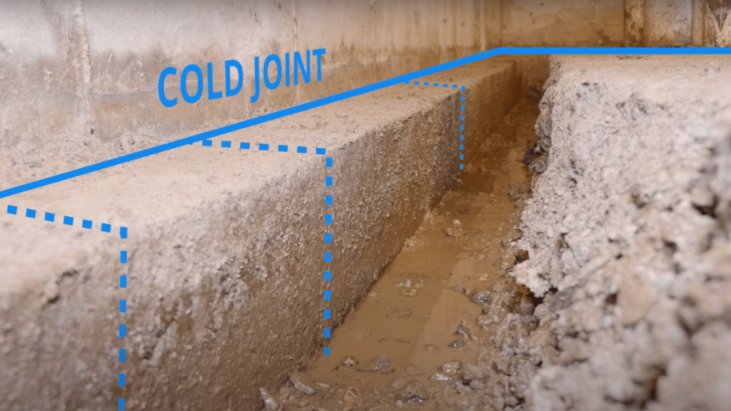 Identify the Cold Joint and Water Entry Points