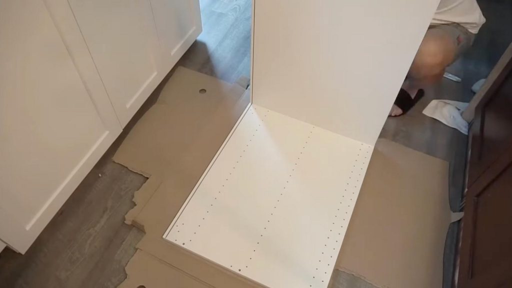 Remove Old Cabinets and Plan the Island Build