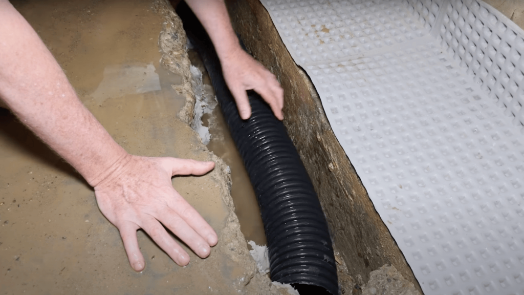 Install Pipe and Stone with Proper Pitch